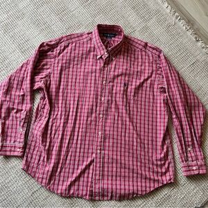 Ralph Lauren Red Plaid Button Down Shirt Blake